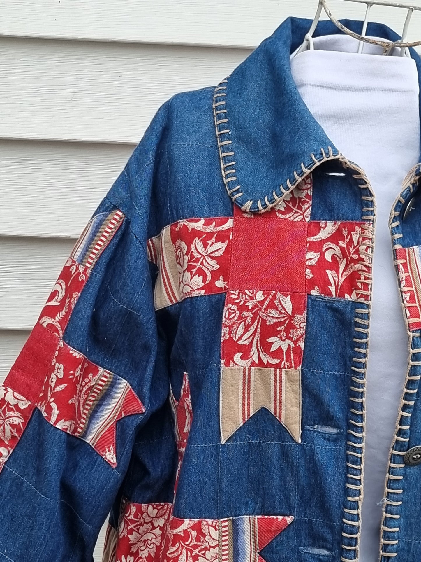 CHAQUETA JEANS PATCHWORK