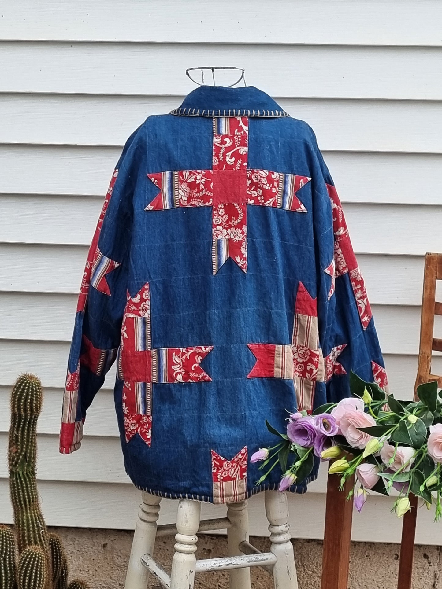 CHAQUETA JEANS PATCHWORK