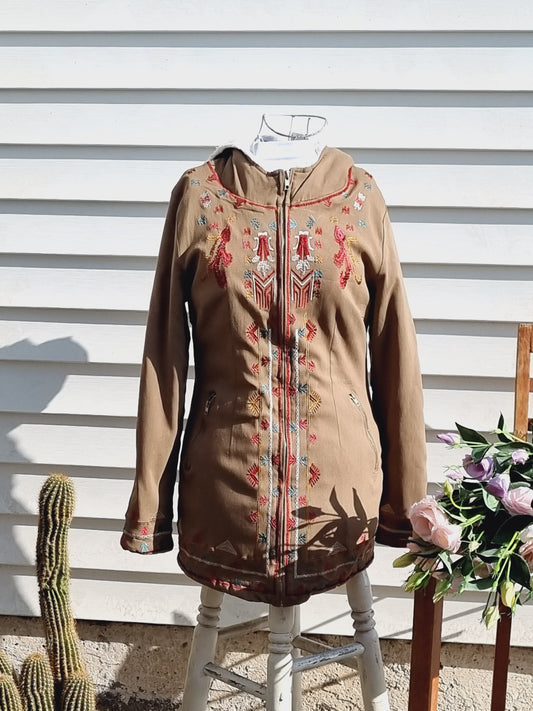 CHAQUETA BORDADA FORRADA